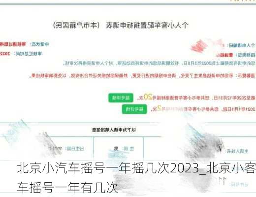 北京小汽車搖號一年搖幾次2023_北京小客車搖號一年有幾次