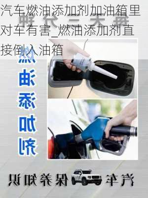 汽車燃油添加劑加油箱里對車有害_燃油添加劑直接倒入油箱