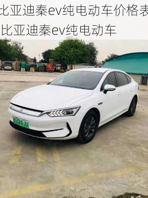 比亞迪秦ev純電動(dòng)車價(jià)格表,比亞迪秦ev純電動(dòng)車