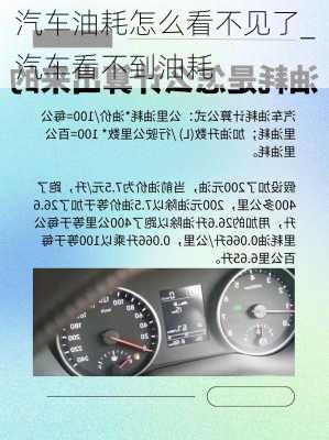 汽車油耗怎么看不見了_汽車看不到油耗