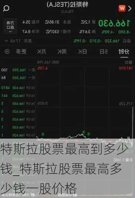 特斯拉股票最高到多少錢_特斯拉股票最高多少錢一股價格