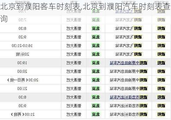 北京到濮陽(yáng)客車時(shí)刻表,北京到濮陽(yáng)汽車時(shí)刻表查詢