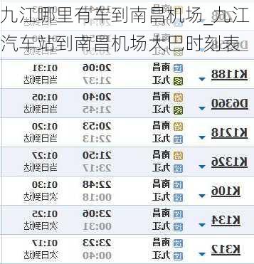 九江哪里有車到南昌機(jī)場(chǎng)_九江汽車站到南昌機(jī)場(chǎng)大巴時(shí)刻表