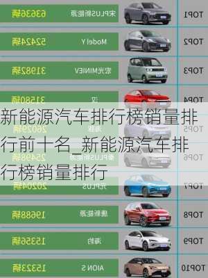 新能源汽車排行榜銷量排行前十名_新能源汽車排行榜銷量排行