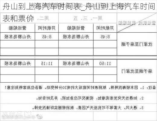 舟山到上海汽車(chē)時(shí)間表_舟山到上海汽車(chē)時(shí)間表和票價(jià)