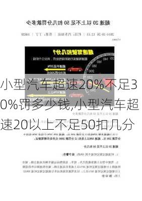 小型汽車超速20%不足30%罰多少錢,小型汽車超速20以上不足50扣幾分