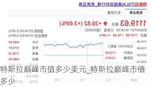 特斯拉巔峰市值多少美元_特斯拉巔峰市值多少