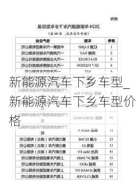 新能源汽車下鄉(xiāng)車型_新能源汽車下鄉(xiāng)車型價格