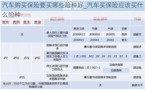 汽車購買保險要買哪些險種好_汽車買保險應該買什么險種