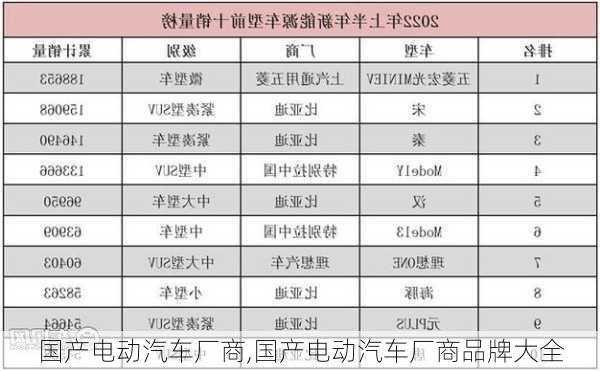 國產(chǎn)電動汽車廠商,國產(chǎn)電動汽車廠商品牌大全