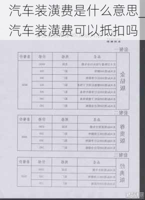 汽車裝潢費是什么意思_汽車裝潢費可以抵扣嗎