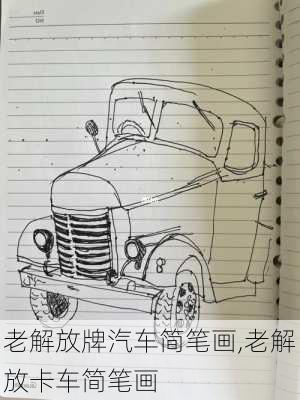 老解放牌汽車(chē)簡(jiǎn)筆畫(huà),老解放卡車(chē)簡(jiǎn)筆畫(huà)