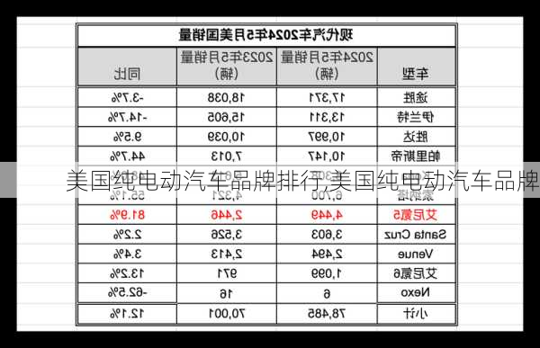 美國純電動汽車品牌排行,美國純電動汽車品牌