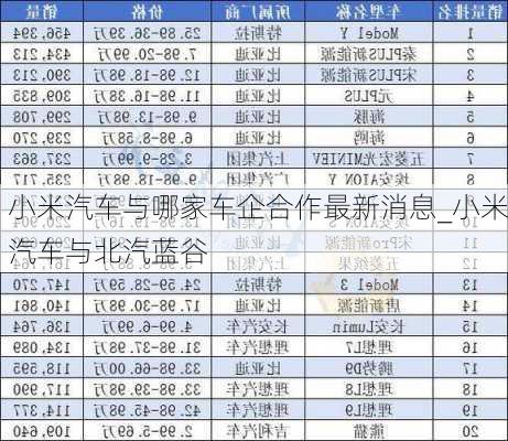 小米汽車(chē)與哪家車(chē)企合作最新消息_小米汽車(chē)與北汽藍(lán)谷