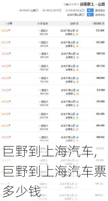 巨野到上海汽車,巨野到上海汽車票多少錢