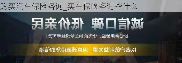 購買汽車保險咨詢_買車保險咨詢些什么