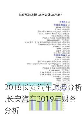 2018長(zhǎng)安汽車(chē)財(cái)務(wù)分析,長(zhǎng)安汽車(chē)2019年財(cái)務(wù)分析