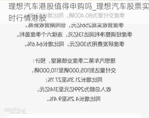 理想汽車港股值得申購(gòu)嗎_理想汽車股票實(shí)時(shí)行情港股