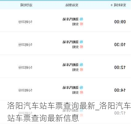 洛陽(yáng)汽車(chē)站車(chē)票查詢(xún)最新_洛陽(yáng)汽車(chē)站車(chē)票查詢(xún)最新信息