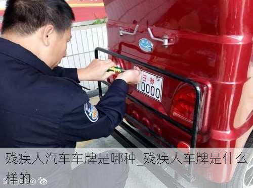 殘疾人汽車(chē)車(chē)牌是哪種_殘疾人車(chē)牌是什么樣的