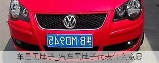 車是黑牌子_汽車黑牌子代表什么意思