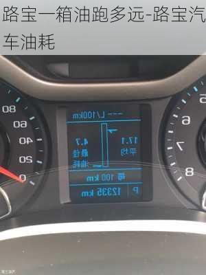 路寶一箱油跑多遠(yuǎn)-路寶汽車油耗