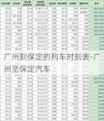 廣州到保定的列車時刻表-廣州至保定汽車