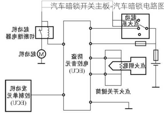 汽車暗鎖開關主板-汽車暗鎖電路圖