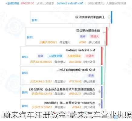 蔚來汽車注冊資金-蔚來汽車營業(yè)執(zhí)照