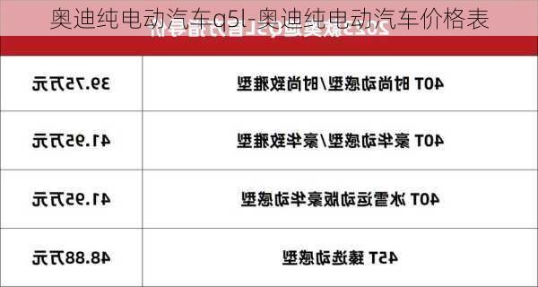 奧迪純電動汽車q5l-奧迪純電動汽車價格表