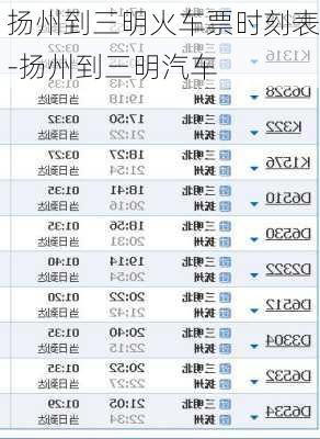 揚(yáng)州到三明火車票時(shí)刻表-揚(yáng)州到三明汽車