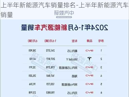 上半年新能源汽車銷量排名-上半年新能源汽車銷量