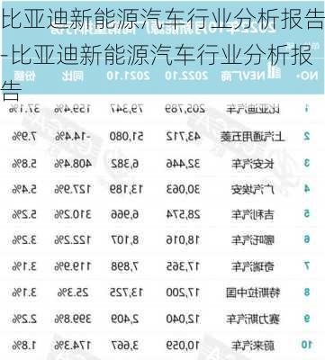 比亞迪新能源汽車行業(yè)分析報(bào)告-比亞迪新能源汽車行業(yè)分析報(bào)告