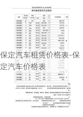 保定汽車租賃價(jià)格表-保定汽車價(jià)格表