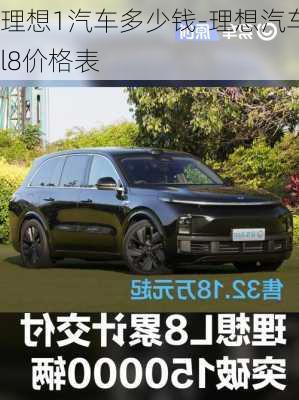 理想1汽車多少錢-理想汽車l8價(jià)格表