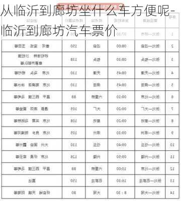 從臨沂到廊坊坐什么車(chē)方便呢-臨沂到廊坊汽車(chē)票價(jià)