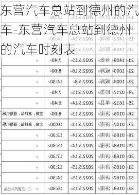 東營(yíng)汽車總站到德州的汽車-東營(yíng)汽車總站到德州的汽車時(shí)刻表