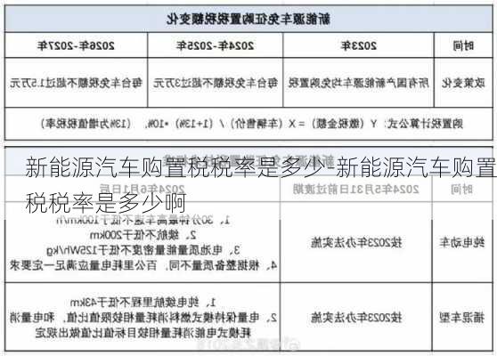 新能源汽車購置稅稅率是多少-新能源汽車購置稅稅率是多少啊