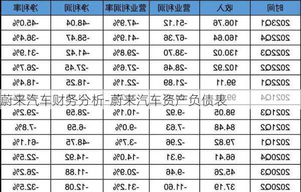 蔚來汽車財(cái)務(wù)分析-蔚來汽車資產(chǎn)負(fù)債表