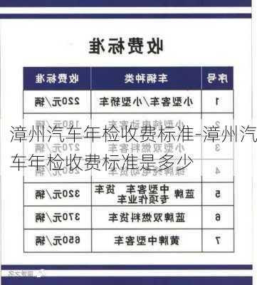 漳州汽車年檢收費(fèi)標(biāo)準(zhǔn)-漳州汽車年檢收費(fèi)標(biāo)準(zhǔn)是多少