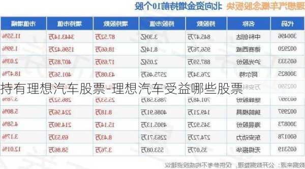 持有理想汽車(chē)股票-理想汽車(chē)受益哪些股票