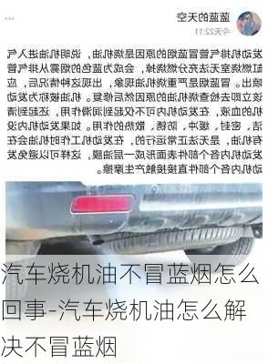 汽車燒機(jī)油不冒藍(lán)煙怎么回事-汽車燒機(jī)油怎么解決不冒藍(lán)煙