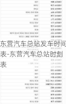 東營汽車總站發(fā)車時(shí)間表-東營汽車總站時(shí)刻表