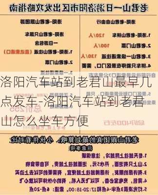 洛陽汽車站到老君山最早幾點發(fā)車-洛陽汽車站到老君山怎么坐車方便