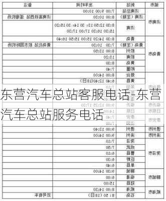 東營汽車總站客服電話-東營汽車總站服務電話