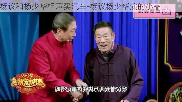 楊議和楊少華相聲買(mǎi)汽車-楊議楊少華演的小品