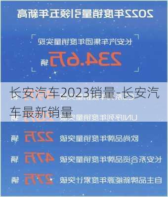 長安汽車2023銷量-長安汽車最新銷量