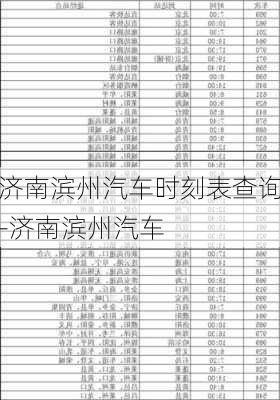 濟(jì)南濱州汽車時(shí)刻表查詢-濟(jì)南濱州汽車