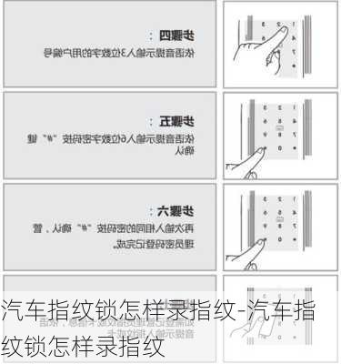 汽車指紋鎖怎樣錄指紋-汽車指紋鎖怎樣錄指紋