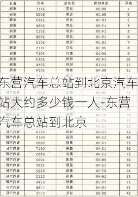 東營(yíng)汽車總站到北京汽車站大約多少錢(qián)一人-東營(yíng)汽車總站到北京